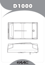 FAAC D600 - D700 - D1000 Manuals